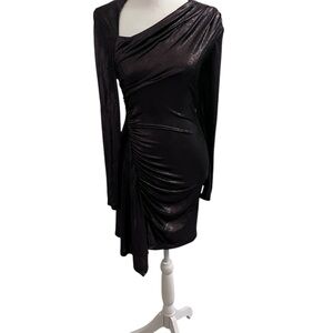 ASTR Elegant Black One-Shoulder Dress‎